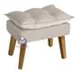 Imagem de Poltrona/Cadeira Decorativa E Puff Glamour Opala Bege Com Pés Quadrado