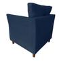 Imagem de Poltrona Cadeira Decorativa Isis Clinica Escritório Suede Azul Marinho - Dl Decor