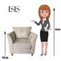 Imagem de Poltrona Cadeira Decorativa Isis Clinica Escritório  Suede Cinza - Dl Decor