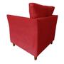 Imagem de Poltrona Cadeira Decorativa Isis Clinica Escritório Suede Vermelho - Dl Decor