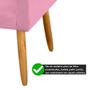 Imagem de Poltrona Cadeira Decorativa Nina Encosto Alto Suede Rosa - 2M Decor