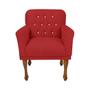 Imagem de Poltrona Cadeira Decorativa Para Salão de Beleza Anitta Suede Vermelho DL Decor