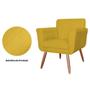 Imagem de Poltrona Cadeira Isabella Decorativa Estofada Pés Palito Suede Amarelo - INCASA DECOR