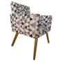 Imagem de Poltrona Cadeira Nina Decorativa Sala Quarto Recepção Luxo Suede Triângulo bege-JBF