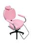 Imagem de Poltrona Cadeira Para Salão Cabeleireiro Rosa Bebê Fixa