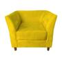 Imagem de Poltrona Cadeira Sofá Decorativa Isis Sala Estar Salão Beleza Corano Amarelo - Dl Decor