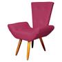 Imagem de Poltrona Cadeira Sofá Maisa Decorativa Consultório Quarto Sala Suede Rosa Pink - LM DECOR