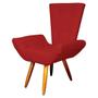 Imagem de Poltrona Cadeira Sofá Maisa Decorativa Consultório Quarto Sala Suede Vermelho - LM DECOR