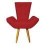 Imagem de Poltrona Cadeira Sofá Maisa Decorativa Consultório Quarto Sala Suede Vermelho - LM DECOR