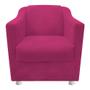 Imagem de Poltrona Cadeira Tila e Puff Sala Suede Pink