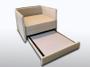 Imagem de Poltrona Cama Elis_MA com 80 cm interno que se Transforma em Sofá Cama Resistente e Confortável em Sued