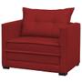 Imagem de Poltrona Cama Londres Suede Vermelho - D'Monegatto