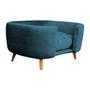 Imagem de Poltrona Cama Pet Hannah Luxo - Suede Azul Royal