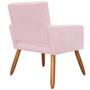 Imagem de Poltrona Camila Pés Palito Suede Rosa Bebê - Belliv Decor
