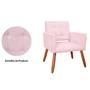 Imagem de Poltrona Camila Pés Palito Suede Rosa Bebê - Belliv Decor
