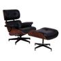 Imagem de Poltrona Charles Eames com Puff - Preto