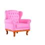 Imagem de Poltrona Chesterfield Berger Aurora Via Encanto Linho Rosa