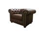 Imagem de Poltrona Chesterfield de Couro Marrom Bicolor - Mempra Design