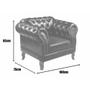Imagem de Poltrona Chesterfield Duque Capitonê Corano Café