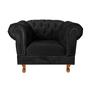 Imagem de Poltrona Chesterfield Duque Suede Preto Para Sala, Tv, Estar, Recepção , decoração