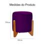 Imagem de Poltrona Com Balanço E Puff Melinda Veludo Roxo Ms Decor