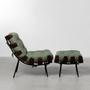 Imagem de Poltrona com Puff Costela Dark - Verde