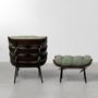 Imagem de Poltrona com Puff Costela Dark - Verde