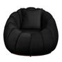 Imagem de Poltrona Concha com Almofada Base Fixa Veludo Preto - Belliv Decor