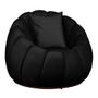 Imagem de Poltrona Concha com Almofada Base Fixa Veludo Preto - Belliv Decor