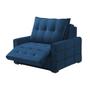 Imagem de Poltrona Confortável Retrátil e Reclinável 1,30m Dubai Veludo Azul Marinho