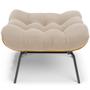 Imagem de Poltrona Costela L02 com Puff Sala de Estar Suede Bege  - Lyam Decor