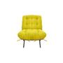 Imagem de Poltrona Costela Suede Amarelo Belliv Decor