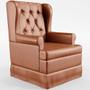 Imagem de Poltrona De Amamentação Com Balanço e Puff Helena P02 Capitonê Material Sintético Camel - Lyam Decor