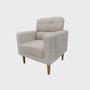 Imagem de Poltrona Decor Luna Deluxe Sued Nude - Kimi Design