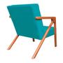 Imagem de Poltrona Decora Monalisa Suede Azul Turquesa - Malta Decor