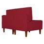 Imagem de Poltrona Decorativa Alice Lado Esquerdo Pés Trapézio Suede Vermelho - DS Estofados