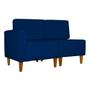 Imagem de Poltrona Decorativa Alice S/Braça Esquerda Veludo Azul Marinho - Montanris Decor