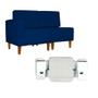 Imagem de Poltrona Decorativa Alice S/Braça Esquerda Veludo Azul Marinho - Montanris Decor