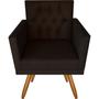 Imagem de Poltrona Decorativa Ambientes Lara Retro Capitone Marrom