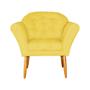 Imagem de Poltrona Decorativa Amélia Suede Amarelo - DS ESTOFADOS