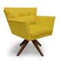 Imagem de Poltrona Decorativa Anita Suede Amarelo - Casa & Estofados