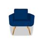 Imagem de Poltrona Decorativa Anitta Suede Azul Marinho