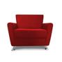 Imagem de Poltrona Decorativa Aurora Suede Vermelho - MeuLarDecor