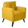 Imagem de Poltrona Decorativa Bahamas Veludo Amarelo E436 - Matrix