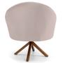 Imagem de Poltrona Decorativa Base Giromad Madeira Rafa B-309 Veludo Bege - Domi