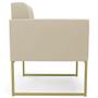 Imagem de Poltrona Decorativa Base Industrial Dourado Ana Suede Bege