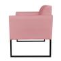 Imagem de Poltrona Decorativa Base Industrial Preto Maressa S17 Suede Rosê - Ibiza