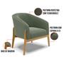 Imagem de Poltrona Decorativa Base Madeira Stella Bouclê Verde Pistache D03 - D'Rossi