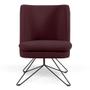 Imagem de Poltrona Decorativa Base Orby Fixa Pérsia B-278 Suede Marsala - Domi