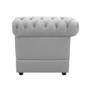 Imagem de Poltrona Decorativa Chesterfield Sintético Branco Capitonê Consultório Escritório Recepção Quarto Sala de Estar - AM Decor